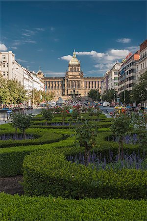 View of the National Museum from Wenceslas Square, Prague, Bohemia, Czech Republic. Stock Photo - Rights-Managed, Code: 700-07608379
