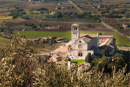 simsearch:600-03644828,k - Overview of San Francesco's Basilica, Assisi, Umbria, Italy Fotografie stock - Rights-Managed, Codice: 700-07608385