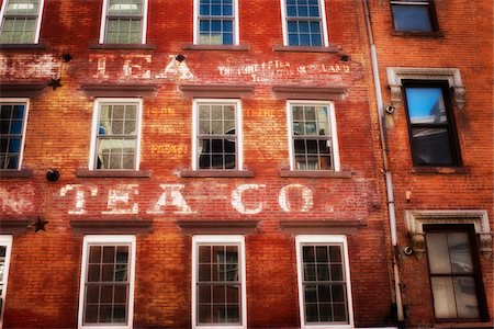 Old tea wharehouse converted to apartments, Manhattan, New York City, NY, USA Stockbilder - Lizenzpflichtiges, Bildnummer: 700-07698668