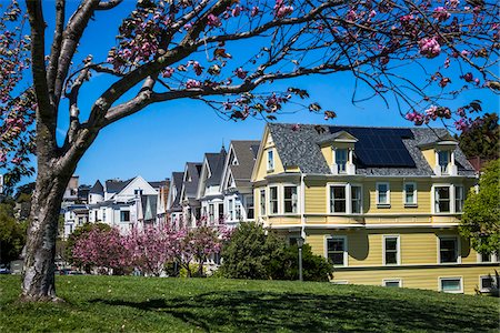 Houses by Duboce Park, San Francisco, California, USA Stockbilder - Lizenzpflichtiges, Bildnummer: 700-07735931