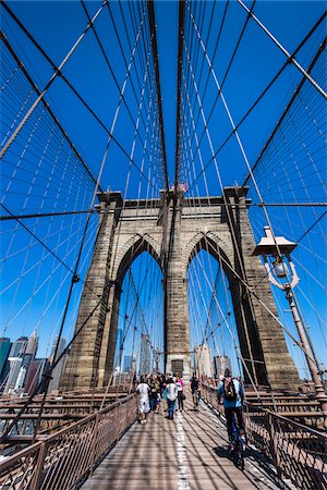 famous buildings in usa - Brooklyn Bridge, New York City, New York, USA Photographie de stock - Rights-Managed, Code: 700-07745116