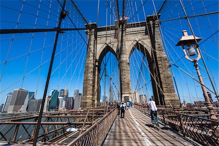 puente de manhattan - Brooklyn Bridge, New York City, New York, USA Foto de stock - Con derechos protegidos, Código: 700-07745118
