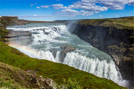Rainbow at Gullfoss Waterfall, Southwest Iceland, Iceland Stock Photo - Rights-Managed, Code: 700-07745181