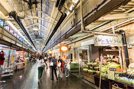 food market bazaar - Chelsea Market, New York City, New York, USA Stock Photo - Rights-Managed, Code: 700-07743462