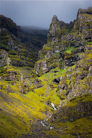 Mountainside at Jokulsarlon, Vatnajokull National Park, Iceland Photographie de stock - Rights-Managed, Code: 700-07760040
