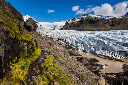 Scenic view of glacier and mountains, Svinafellsjokul, Iceland Stock Photo - Rights-Managed, Code: 700-07760082