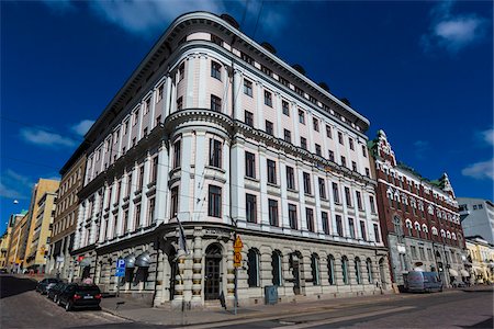 Facade of building in the National Romantic style, Design District Helsinki, Helsinki, Finland Photographie de stock - Rights-Managed, Code: 700-07760121