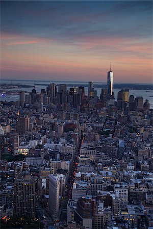 financial district nyc - Aerial View of New York City Skyline, New York, USA Stock Photo - Rights-Managed, Code: 700-07760345