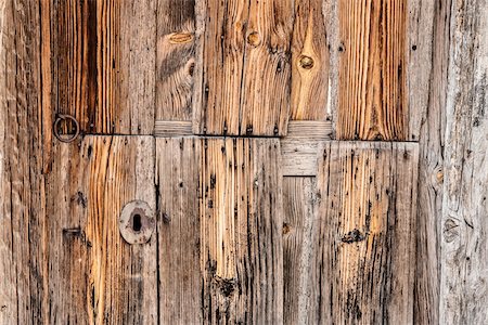 Close-up of Old Weathered Wooden Door Fotografie stock - Rights-Managed, Codice: 700-07760379