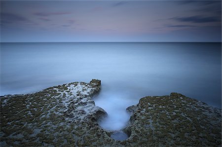 Long Exosure of Coast and Sky, Isla of Portland, Dorset, England Stock Photo - Rights-Managed, Code: 700-07760373