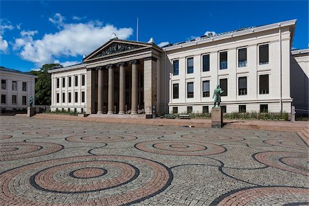 facade statue - Faculty of Law, University of Oslo, Oslo, Norway Stock Photo - Rights-Managed, Code: 700-07784005