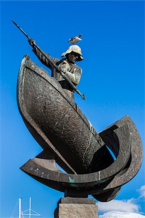 escultura - Arctic Hunter Monument (Fangstmonument), Tromso, Norway Foto de stock - Con derechos protegidos, Código: 700-07784146