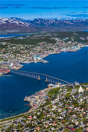 Overview of Tromso, Troms, Norway Stockbilder - Lizenzpflichtiges, Bildnummer: 700-07784180