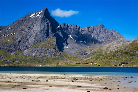 flakstad - Bo, Flakstadoya, Lofoten Archipelago, Norway Foto de stock - Direito Controlado, Número: 700-07784284