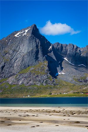 flakstad - Bo, Flakstadoya, Lofoten Archipelago, Norway Foto de stock - Direito Controlado, Número: 700-07784286