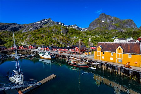 scandinavian mountains - Nusfjord, Flakstadoya, Lofoten Archipelago, Norway Stock Photo - Rights-Managed, Code: 700-07784283