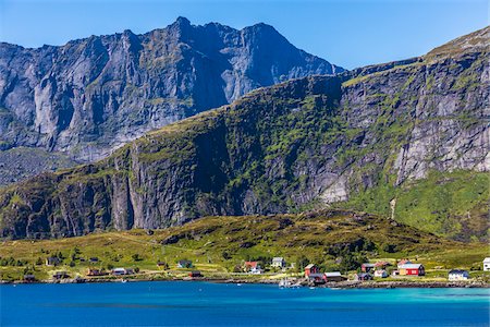 Fredvang, Flakstad, Moskenesoya, Lofoten Archipelago, Norway Foto de stock - Con derechos protegidos, Código: 700-07784304