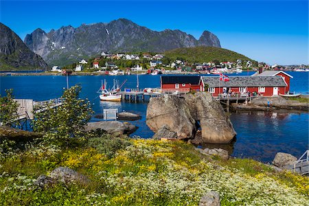 Reine, Moskenesoya, Lofoten Archipelago, Norway Foto de stock - Con derechos protegidos, Código: 700-07784325