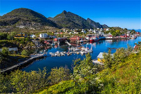 scandinavian mountains - Sorvagen, Moskenesoya, Lofoten Archipelago, Norway Stock Photo - Rights-Managed, Code: 700-07784336