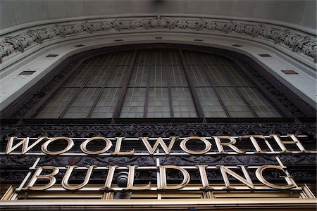 Woolworth Building, New York City, New York, USA Stockbilder - Lizenzpflichtiges, Bildnummer: 700-07784343
