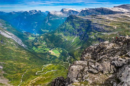 View from Dalsnibba Lookout, Geiranger, More og Romsdal, Norway Stock Photo - Rights-Managed, Code: 700-07784488