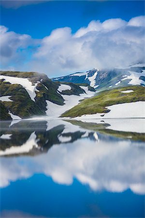 puffy clouds - Skjelingavatnet near Vik, Sogn og Fjordane, Norway Stock Photo - Rights-Managed, Code: 700-07784532