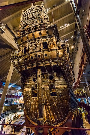 Close-up of the Vasa warship, Vasa Museum, Stockholm, Sweden Stock Photo - Rights-Managed, Code: 700-07783834