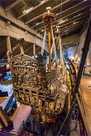 The Vasa warship, Vasa Museum, Stockholm, Sweden Stock Photo - Rights-Managed, Code: 700-07783835