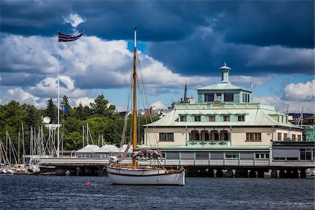 sailboats water nobody - Christiania Rowing Club, Frognerkilen, Oslo, Oslofjord, Norway Stock Photo - Rights-Managed, Code: 700-07783926