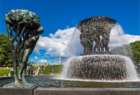 Fountain, Gustav Vigeland Installation in Frogner Park, Oslo, Norway Photographie de stock - Rights-Managed, Code: 700-07783937