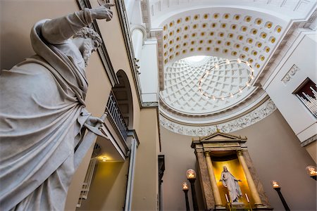 simsearch:700-07802499,k - Interior of The Church of Our Lady, Copenhagen's Cathedral, Copenhagen, Denmark Stock Photo - Rights-Managed, Code: 700-07797779