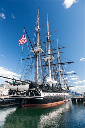 simsearch:400-04975585,k - USS Constitution, Boston Harbor, Boston, Massachusetts, USA Foto de stock - Con derechos protegidos, Código: 700-07802601