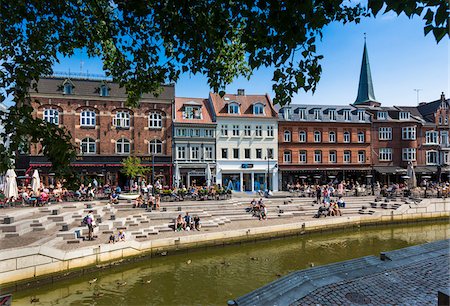 square people europe - The Canal zone (Aboulevarden), Aarhus, Denmark Stock Photo - Rights-Managed, Code: 700-07802630