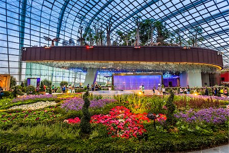 public space - Flower Dome, Gardens by the Bay, Singapore Stock Photo - Rights-Managed, Code: 700-07802662