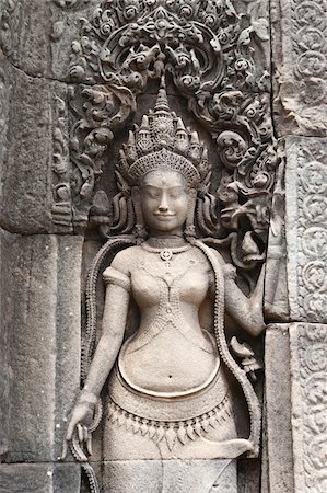 simsearch:600-02376950,k - Relief of Apsara dancer, Bayon Temple, Angkor Thom, UNESCO World Heritage Site, Angkor, Siem Reap, Cambodia, Indochina, Southeast Asia, Asia Foto de stock - Con derechos protegidos, Código: 700-07803200