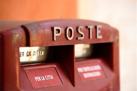 Close-up of an old mailbox on street, Cremona, Lombardy, Italy Stock Photo - Rights-Managed, Code: 700-07844349