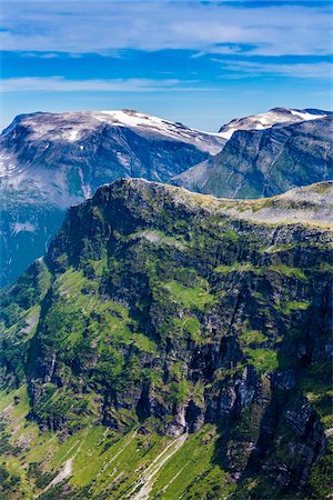 Scenic view from Dalsnibba lookout, Geiranger, More og Romsdal, Western Norway, Norway Foto de stock - Direito Controlado, Número: 700-07849710