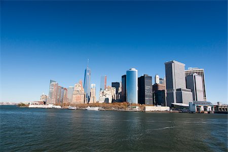 simsearch:649-08328534,k - Skyline of Manhattan with One World Trade Center building, New York City, New York, USA Stock Photo - Rights-Managed, Code: 700-07840769