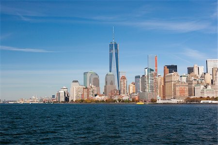 simsearch:862-08719995,k - Skyline of Manhattan with One World Trade Center building, New York City, New York, USA Stockbilder - Lizenzpflichtiges, Bildnummer: 700-07840770