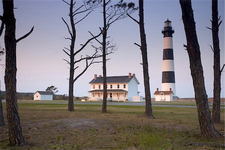 Bodie Island Lighthouse, Outer Banks, North Carolina, USA Foto de stock - Con derechos protegidos, Código: 700-07965858
