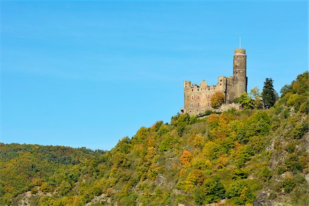 rhine valley - Castle Maus, Sankt Goarshausen, Loreley, Rhine Valley, Rhein-Lahn-Kreis, Rhineland-Palatinate, Germany Foto de stock - Con derechos protegidos, Código: 700-07968192