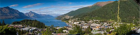 queenstown lake - Panoramic View of Queenstown, Otago, New Zealand Stock Photo - Rights-Managed, Code: 700-08026131