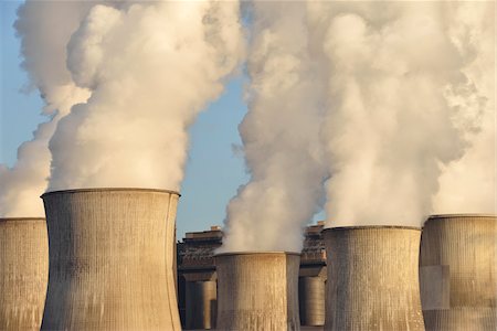 emisión - Coal Fired Power Station Niederaussem, Niederaussem, Bergheim District, North Rhine-Westphalia, Germany Stock Photo - Rights-Managed, Code: 700-08102783