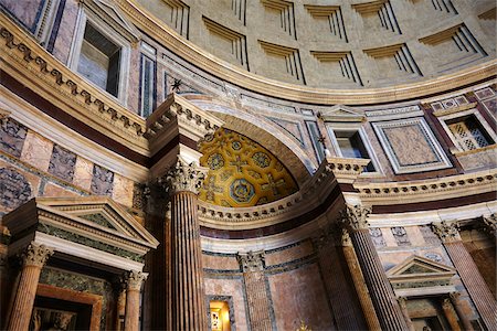 roma historical places - Interior of Pantheon, Rome, Lazio, Italy Stock Photo - Rights-Managed, Code: 700-08102832