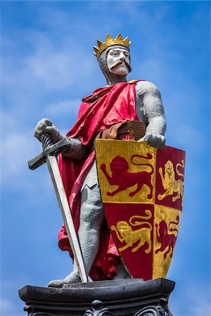 Statue of Llewellyn the Great, Conwy, Conwy County, Wales, United Kingdom Stockbilder - Lizenzpflichtiges, Bildnummer: 700-08122065