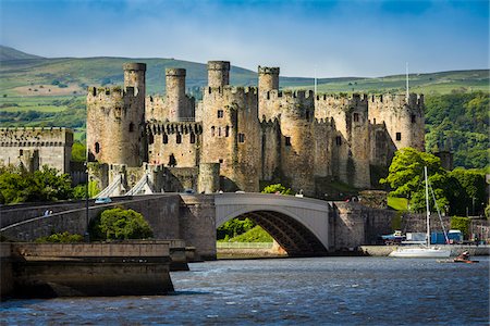 europe pictures places - Conwy Castle, Conwy, Conwy County, Wales, United Kingdom Stock Photo - Rights-Managed, Code: 700-08122060