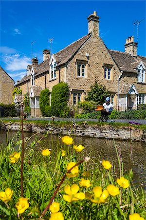 english river scenes - Lower Slaughter, Gloucestershire, The Cotswolds, England, United Kingdom Stock Photo - Rights-Managed, Code: 700-08122120