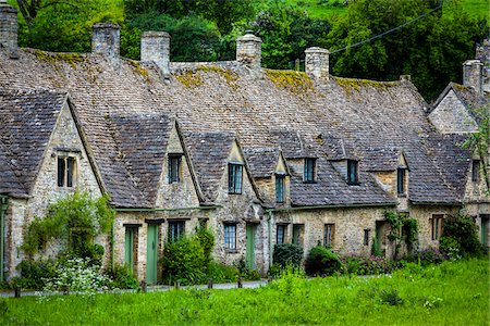 rock chimney - Arlington Row, Bibury, Gloucestershire, The Cotswolds, England, United Kingdom Stock Photo - Rights-Managed, Code: 700-08122213