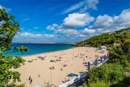 Porthminster Beach, St Ives, Cornwall, England, United Kingdom Foto de stock - Con derechos protegidos, Código: 700-08122255