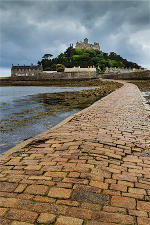 Causeway to St Michael's Mount, Cornwall, England, United Kingdom Stock Photo - Rights-Managed, Code: 700-08122275